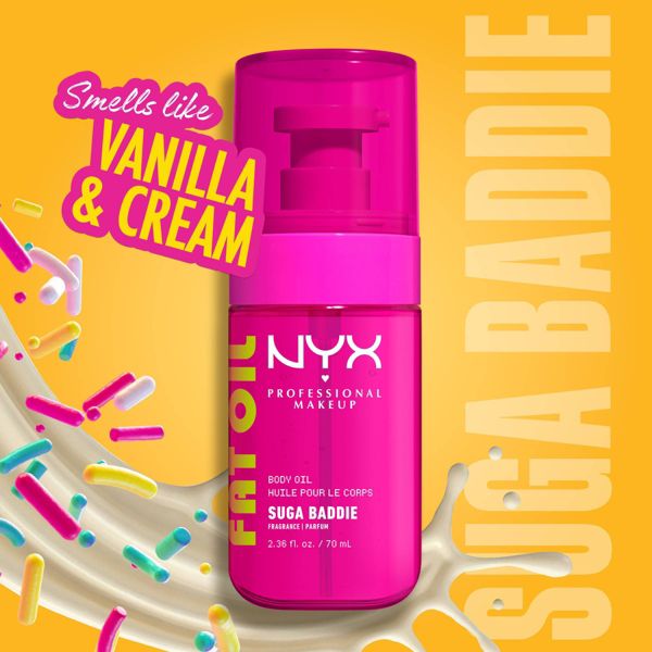 NYX Professional Makeup Fat Oil Body Oil with Vitamin E & Avocado Oil - Caramelt Mami - 0.68 fl oz