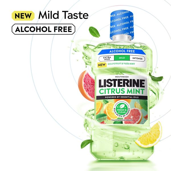 Listerine Alcohol-Free Mild Mouthwash - Citrus Mint - 500ml