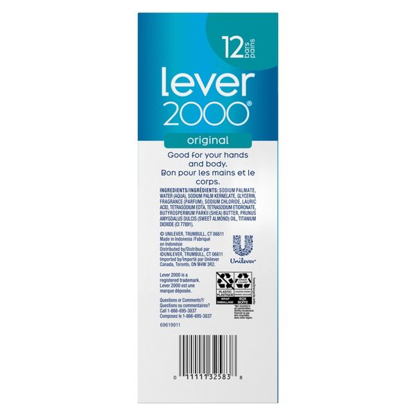 Lever 2000 Original Scent Bar Soap - Scented - 3.75oz/12pk