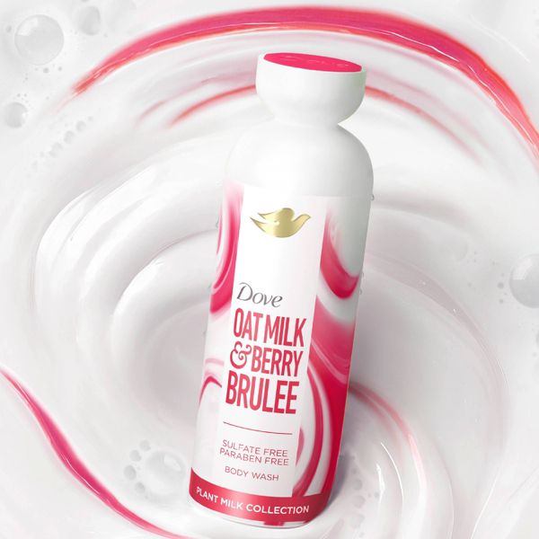 Dove Beauty Plant Milk Cleansing Body Wash - Oat Milk & Berry Brulee - 17.5 fl oz
