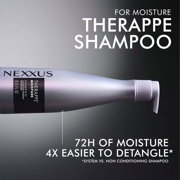 Nexxus Therappe Ultimate Moisture Shampoo for Dry Hair with Elastin Protein and Green Caviar - Silicone-Free - 13.5 fl oz