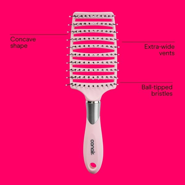 Conair Velvet Touch Concave Vent Hair Brush - All Hair