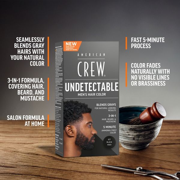 American Crew Undetectable Men's Hair Color - Dark Brown - 2.6 fl oz