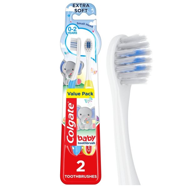 Tom's of Maine 1.75oz Fluoride-Free Mild Fruit Toddler Training Toothpaste + Colgate 2 Count My First Baby and Toddler Toothbrush
