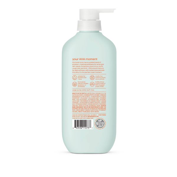 Method Micro Buffing Body Wash Tonic with Bamboo Dust, AHA and PHA - Lavender, Eucalyptus and Rose - 17 fl oz