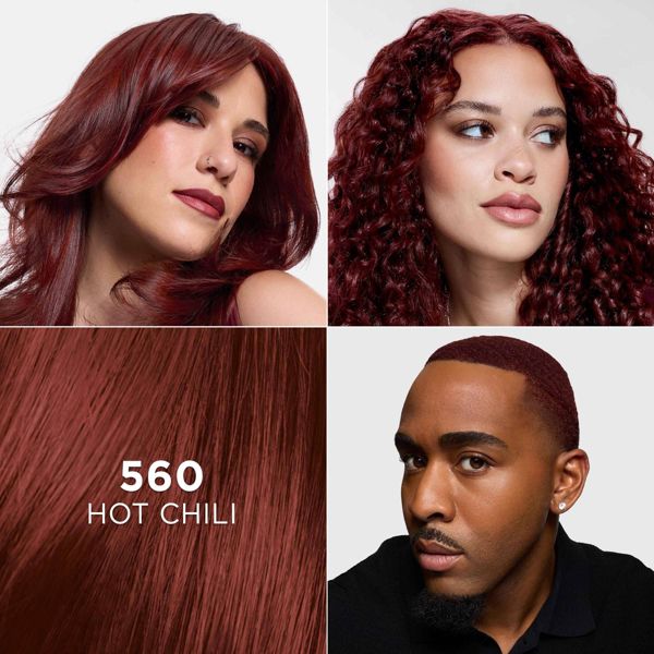 L'Oreal Paris Feria High Intensity Shimmering Color Power Red - R48 Intense Deep Auburn - 1 Kit