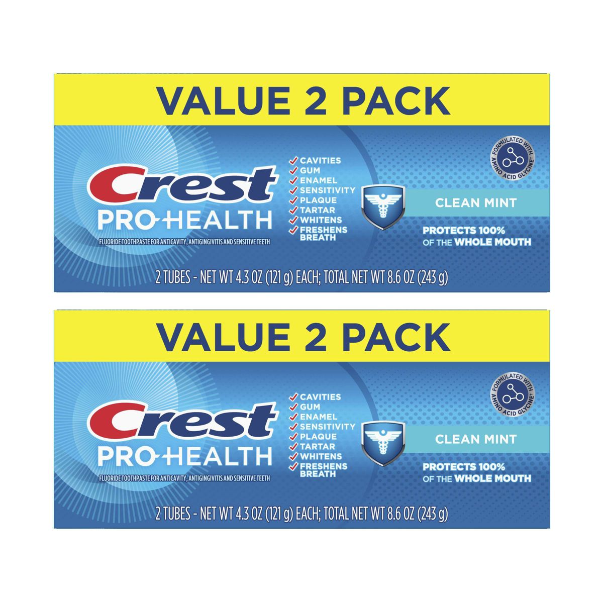 Crest Pro-Health Clean Mint Tarter Control Whitening Toothpaste - 4.3oz/4pk