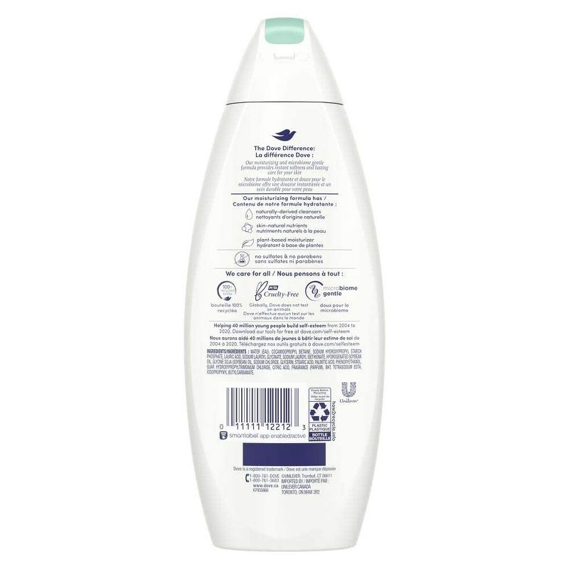 Dove Sensitive Skin Body Wash for Gentle Cleansing and Lasting Moisture, Fragrance Free 12 fl oz
