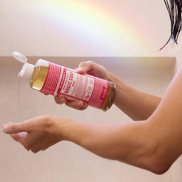 Dr. Bronner's Magic Pure Castile Liquid Soap Bodywash - Rose - 16 fl oz