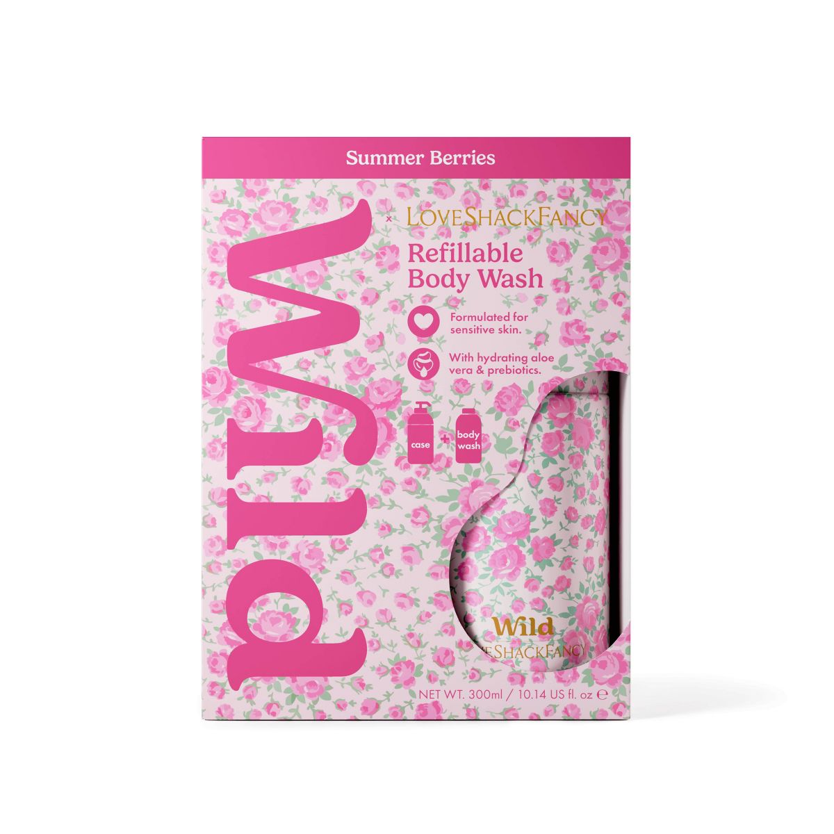 LoveShackFancy x Target - Wild Roseheart Body Wash - Summer Berries - 10.14 fl oz