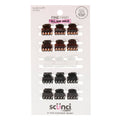 scünci No-Slip Grip Recycled Mini Claw Clips - Mixed Finish - Black/Brown/Clear - Fine Hair - 15pcs