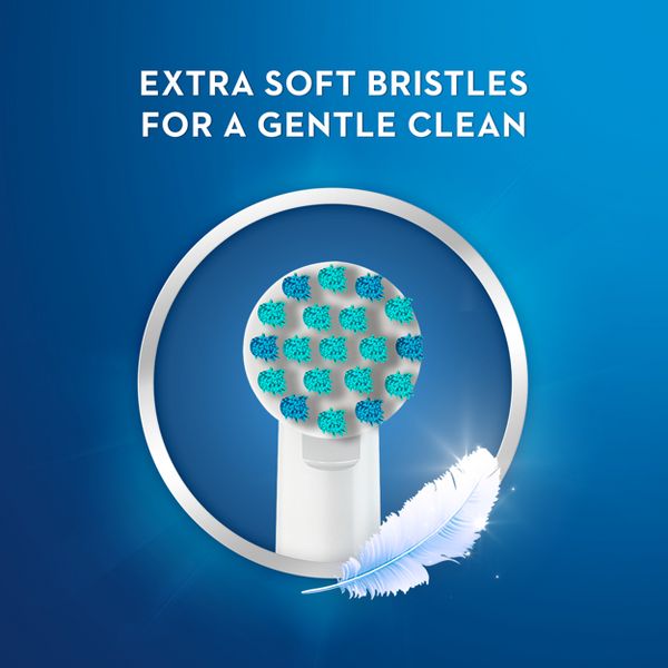 Oral-B Kids' Electric Toothbrush with Sensitive Brush Head and Timer - Blue