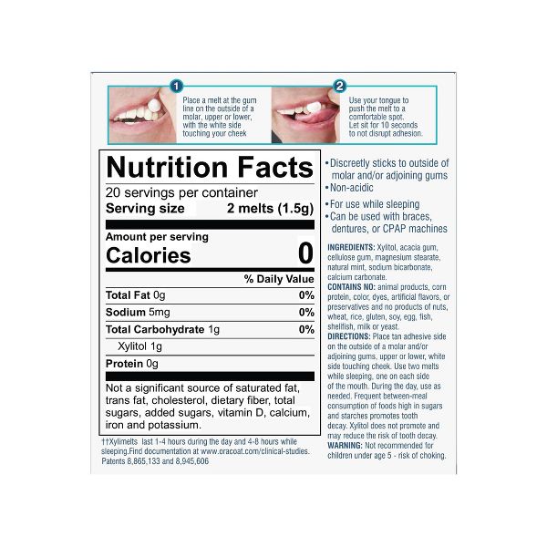 OraCoat XyliMelts for Dry Mouth Relief Mild Mint - 40ct