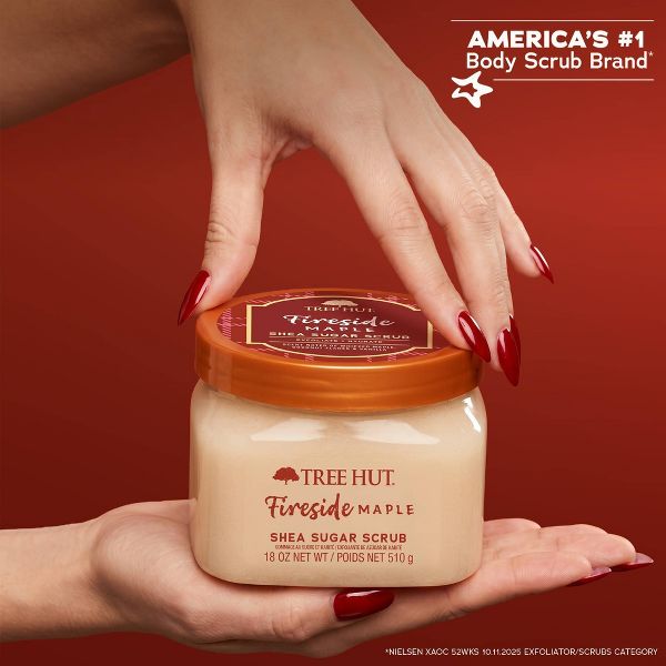 Tree Hut Fireside Maple Shea Sugar Body Scrub - 18oz