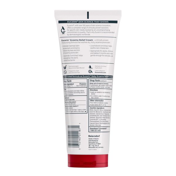 Eucerin Eczema Relief Body Cream for Dry Skin Unscented - 8oz