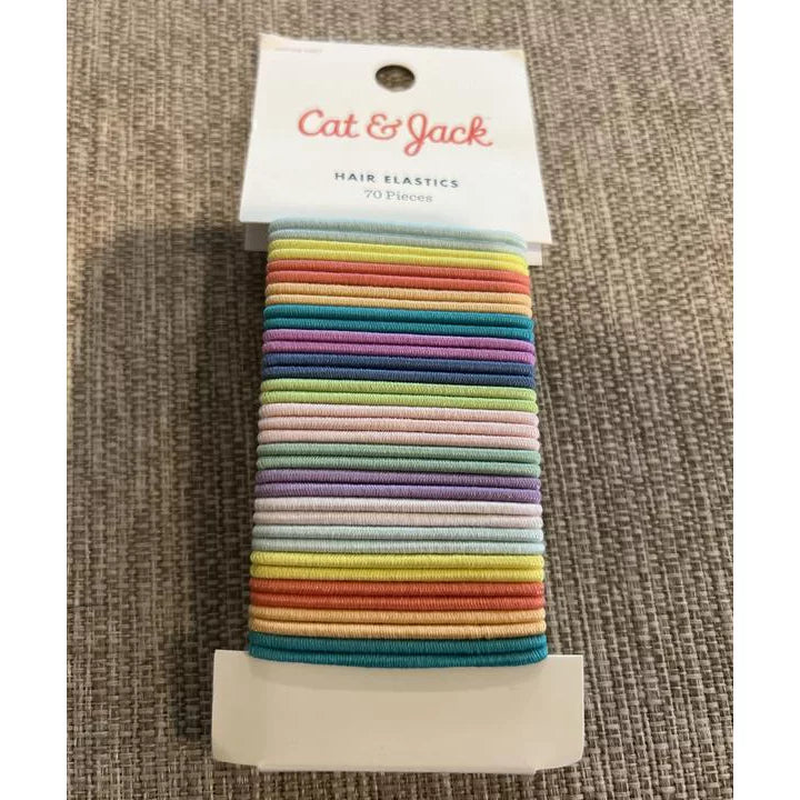 Kids' 2mm Thin Elastics - 50ct - Assorted Neon Colors - Cat & Jack