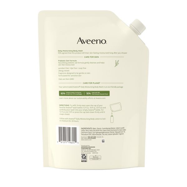 Aveeno Daily Moisturizing Body Wash with Soothing Oat - 33 fl oz