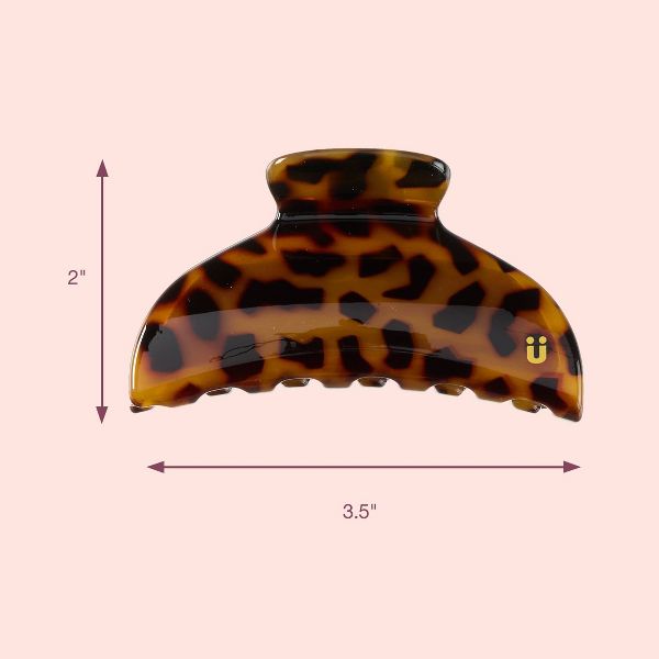 scünci | lüxe No Slip Grip Classic Claw Clip - Leopard Tort