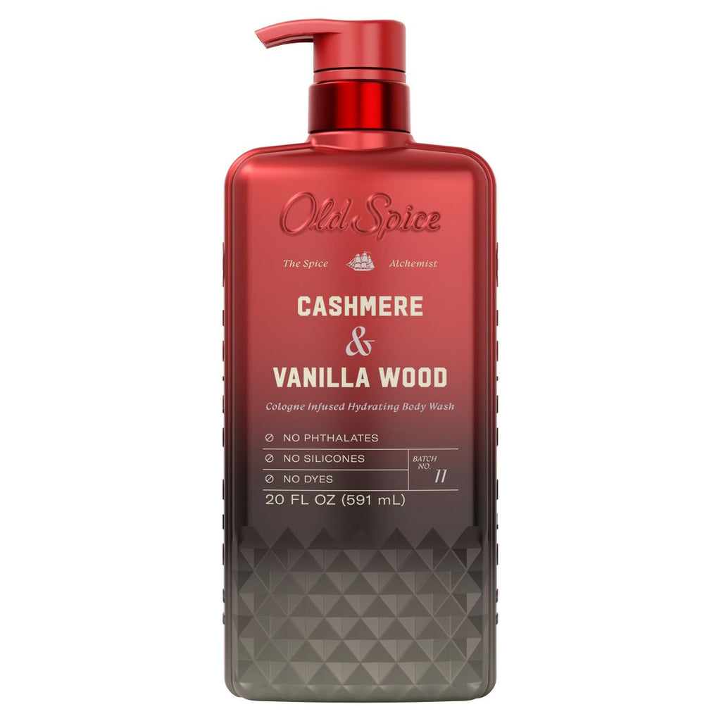 Old Spice x The Spice Alchemist Collection Men's Crafted for Compliments Cologne Infused Body Wash - Cashmere and Vanilla Wood - 20oz