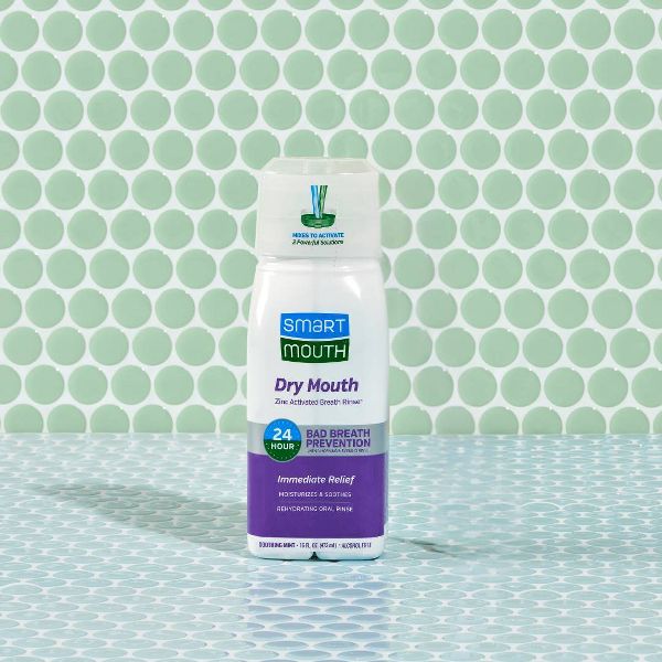 SmartMouth Dry Mouth Mouthwash Re-hydrating Oral Rinse for Dry Mouth and Bad Breath - Mint Flavor - 16 fl oz