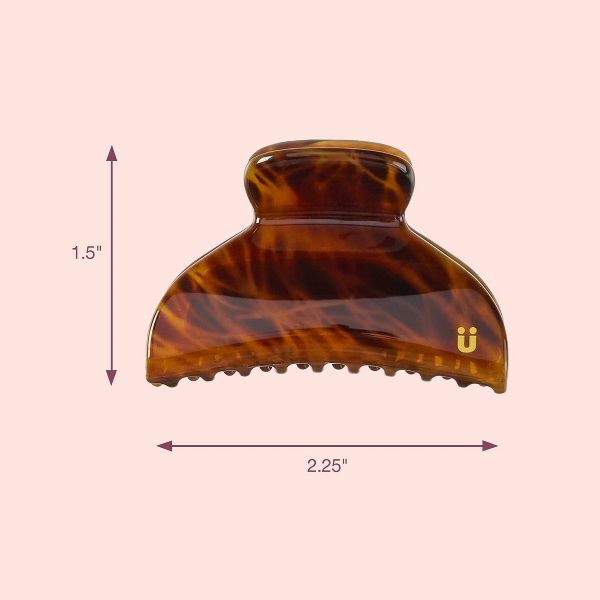 scünci | lüxe No-Slip Grip Mini Classic Claw Clips - Tort & Sand - 2pcs