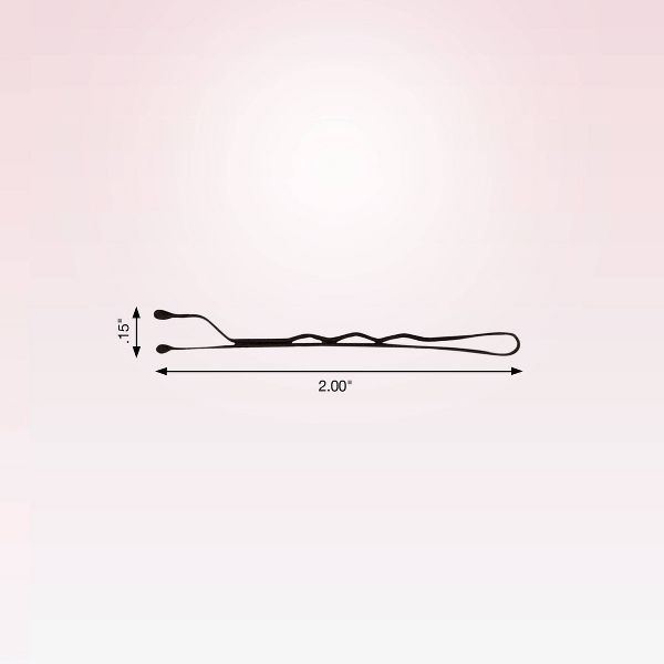 scünci No-Slip Grip Bobby Pins - Matte Black - All Hair - 45pcs