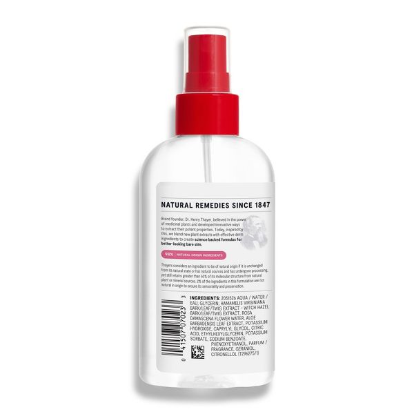 Thayers Natural Remedies Witch Hazel Alcohol Free Toner Facial Mist with Rose - 8 fl oz