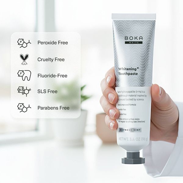 Boka Whitening- Fluoride Free- Nano Hydroxyapatite Toothpaste - 3.4oz