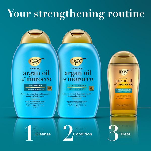 OGX Extra Strength Renewing Moroccan Argan Oil Penetrating Hair Oil Serum- 3.3 fl oz
