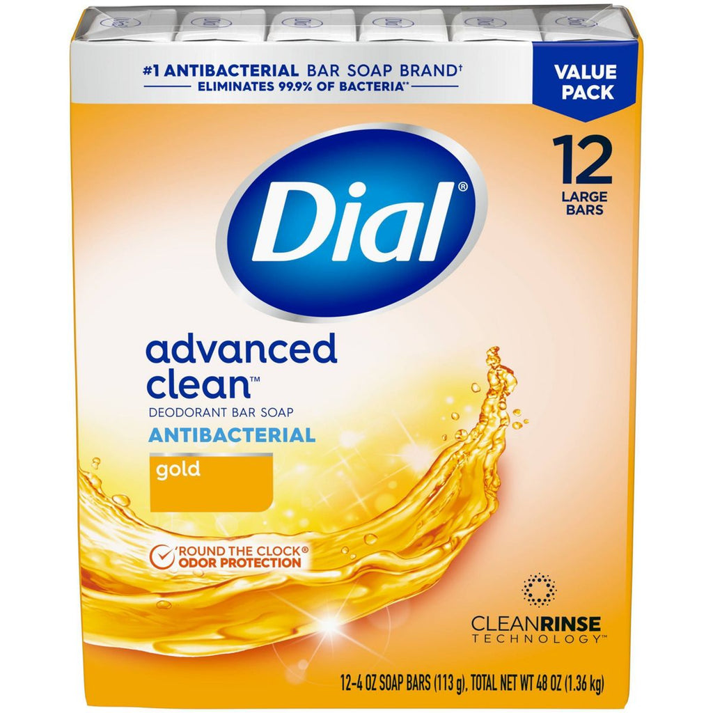 Dial Advanced Clean Gold Antibacterial Deodorant Bar Soap - 4 oz/12ct