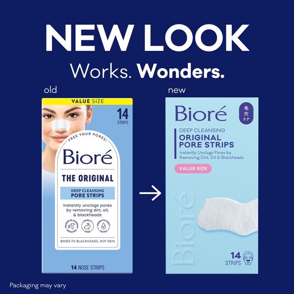 Biore Original Deep Cleansing Blackhead Remover Nose Pore Strips - 14ct