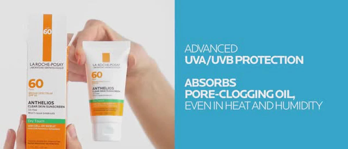 La Roche Posay Anthelios Clear Skin Dry Touch Face Sunscreen for Acne Prone Skin - SPF 60 - 1.7 fl oz