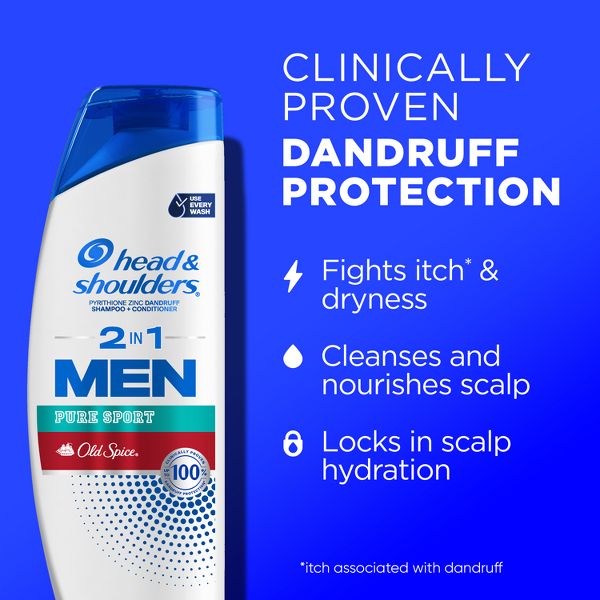 Head & Shoulders Old Spice Pure Sport Anti-Dandruff 2-in-1 Shampoo + Conditioner - 12.5 fl oz