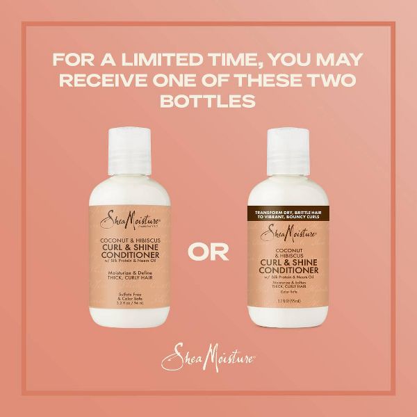 SheaMoisture Coconut & Hibiscus Curl & Shine Conditioner - 3.2 fl oz