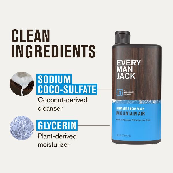 Every Man Jack 2 Pack/16.9 fl oz Mountain Air Body Wash