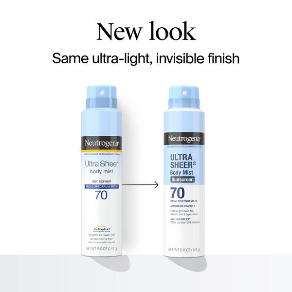 Neutrogena Ultra Sheer Sunscreen Spray, SPF 70, 5oz
