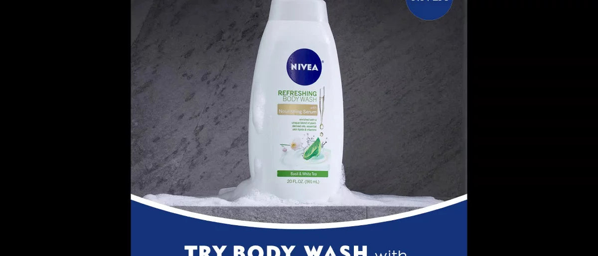 Nivea Basil and White Tea Refreshing Body Wash for Dry Skin - 20 fl oz