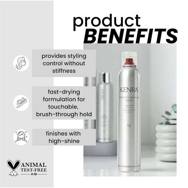 Kenra Perfect Medium Volumizing Texturizing Hair Treatment Spray - 10 fl oz - Beauty Studio
