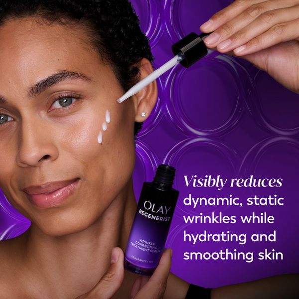 Olay Regenerist Anti-Aging Night Serum, Hydrating & Wrinkle Correcting Treatment - 1 fl oz
