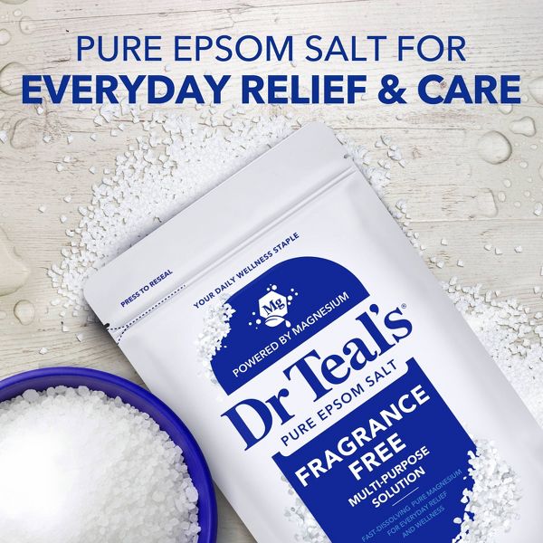 Dr Teal's Epsom Salt Magnesium Soak - Fragrance-Free - 4 lbs