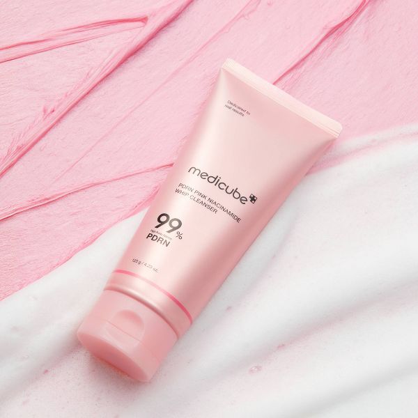 medicube PDRN Pink Niacinamide Whip Cleanser Korean Skincare - 4.23oz