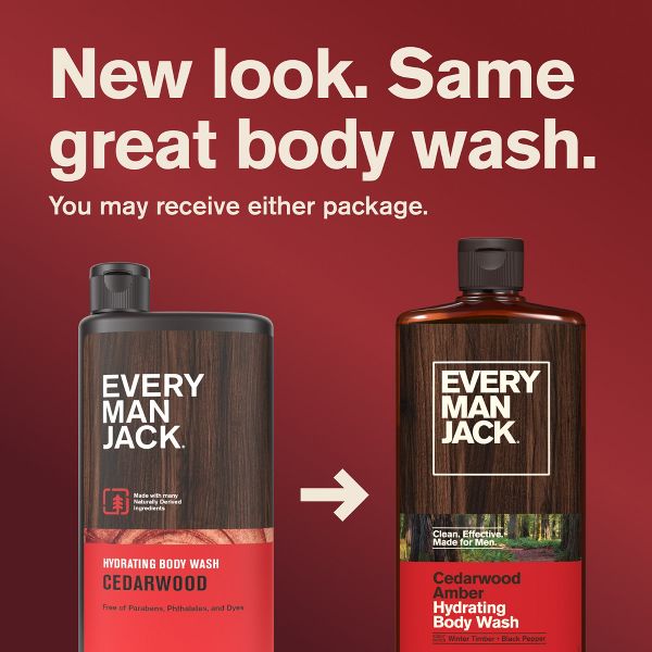 Every Man Jack Cedarwood Hydrating Men's Naturally Derived Body Wash - 16.9 fl oz