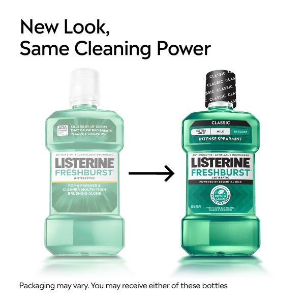 Listerine Antiseptic Intense Mouthwash for Bad Breath Spearmint - 1.5L