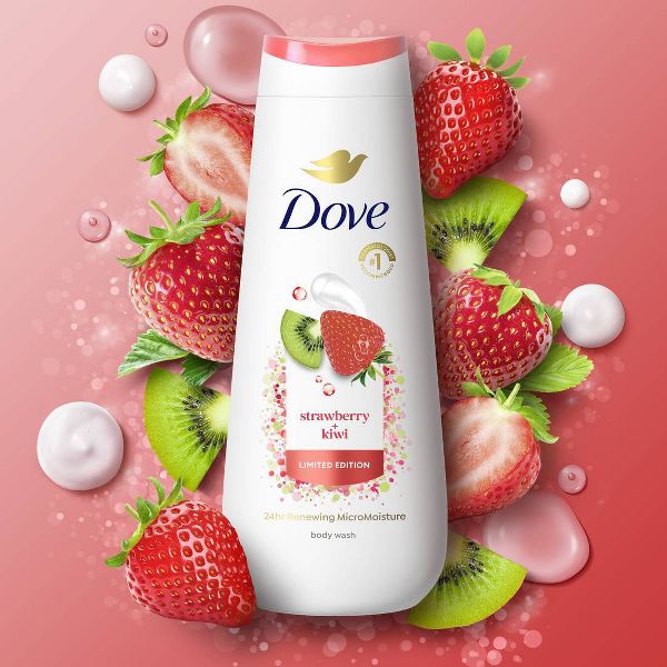 Dove Beauty Limited Edition Body Wash - Strawberry & Kiwi - 20 fl oz