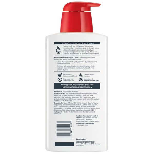Eucerin Intensive Repair Body Lotion for Very Dry Skin Unscented - 16.9 fl oz