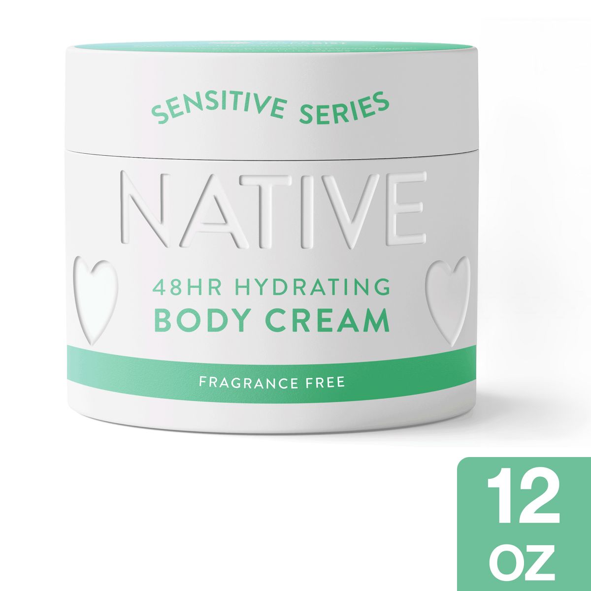 Native Sensitive Series Body Cream - Hypoallergenic - Fragrance Free - 12oz