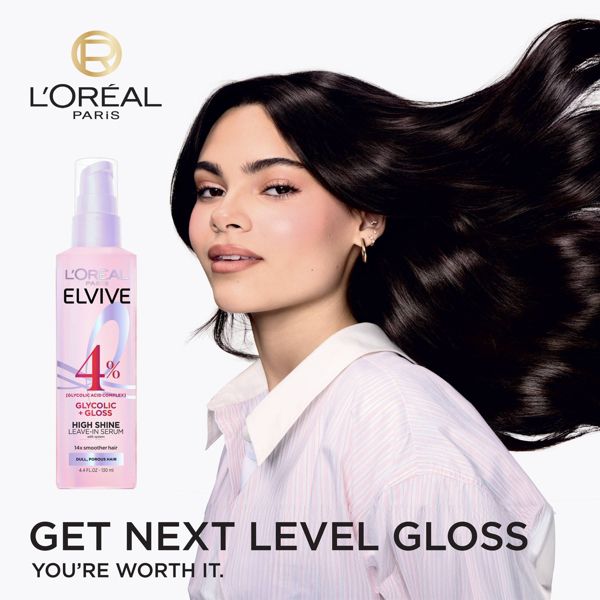 L'Oreal Paris Elvive Glycolic Gloss High Shine Leave-in Hair Serum - 4.4 fl oz