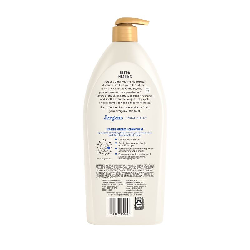 Jergens Ultra Healing Body Lotion Moisturizer for Dry Skin with Vitamins C, E and B5 - 10 fl oz