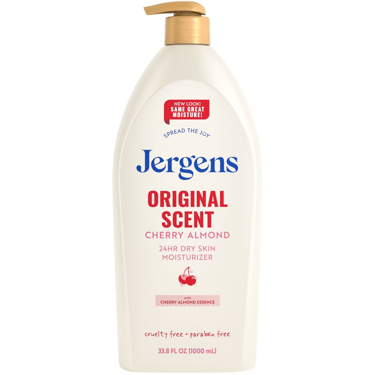 Jergens Original Scent Cherry Almond Moisturizing Body Lotion for Dry Skin - 33.8 fl oz