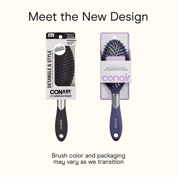 Conair Totally Smooth Detangle Ball-tipped Bristle Cushion Hair Brush